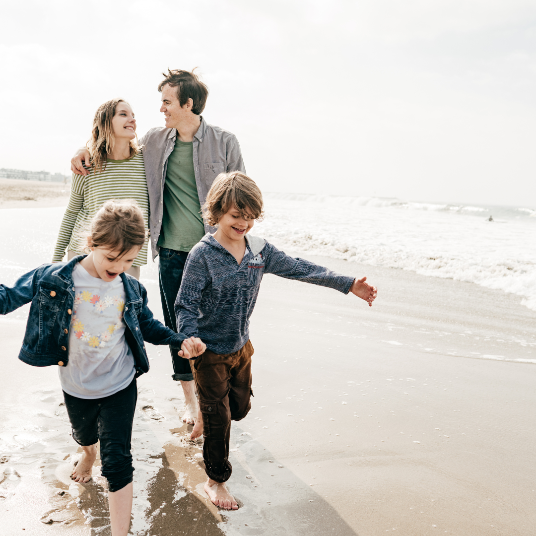 Familie am Strand