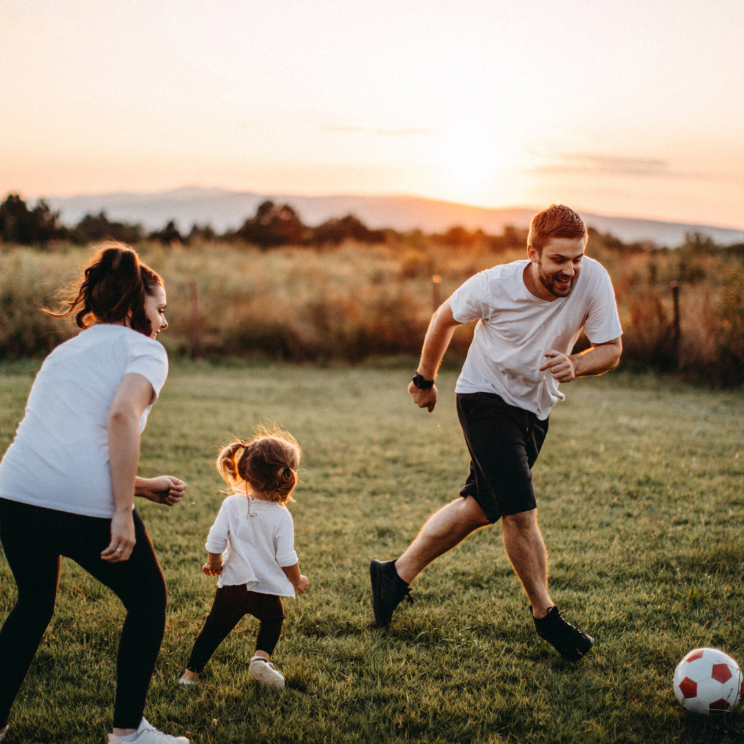 Familie beim Sport